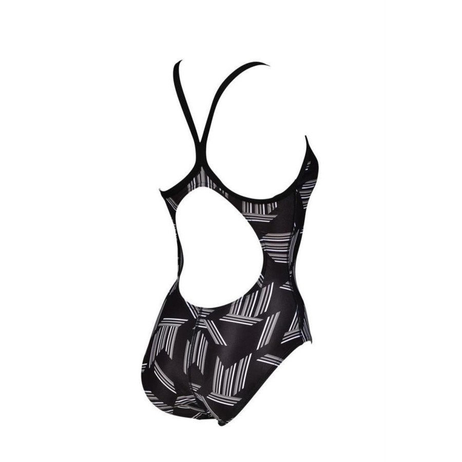 Women Arena One Piece Swimwear | Arena Puzzled Light Drop Back