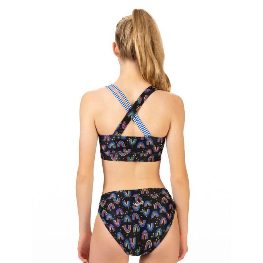 Women UGLIES Two Piece Swimwear | Dolfin Uglies Color Clash Two Piece A48D Be Happy