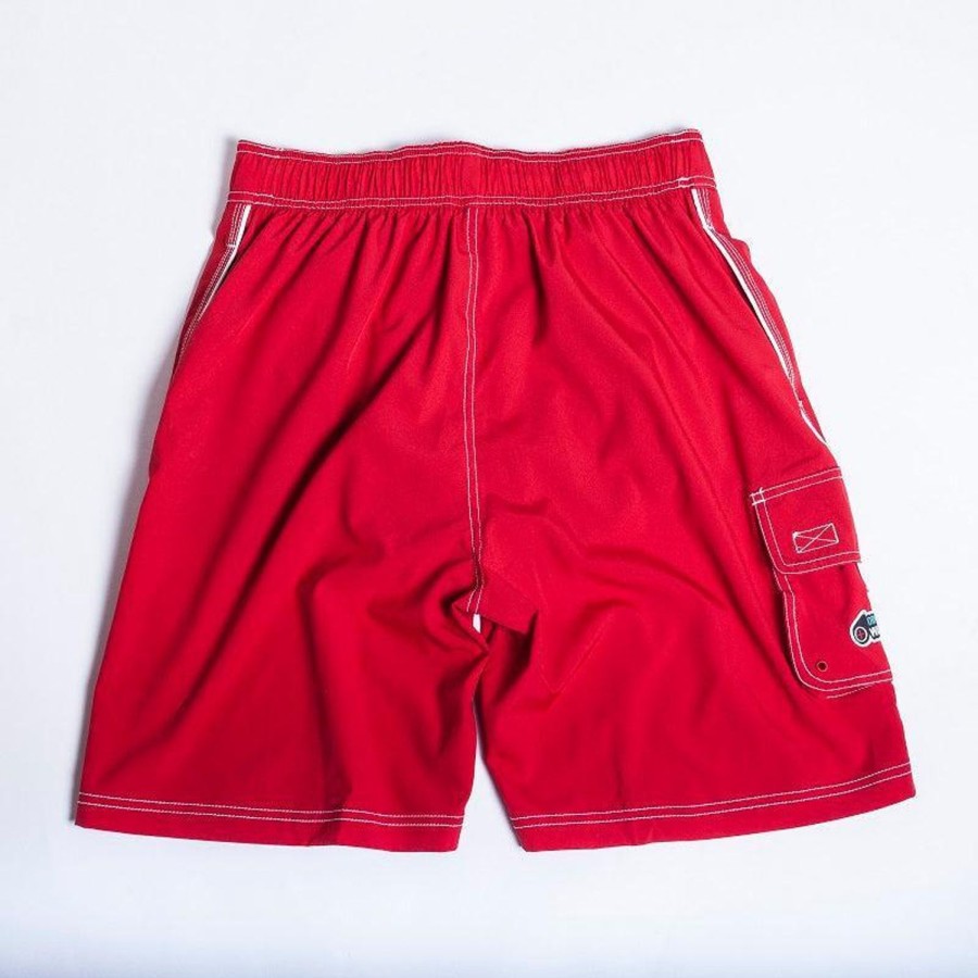 Men Watermen Men'S Lifeguard Swimwear | Watermen Men'S Pro Stretch Boardshort W/Guard Logo