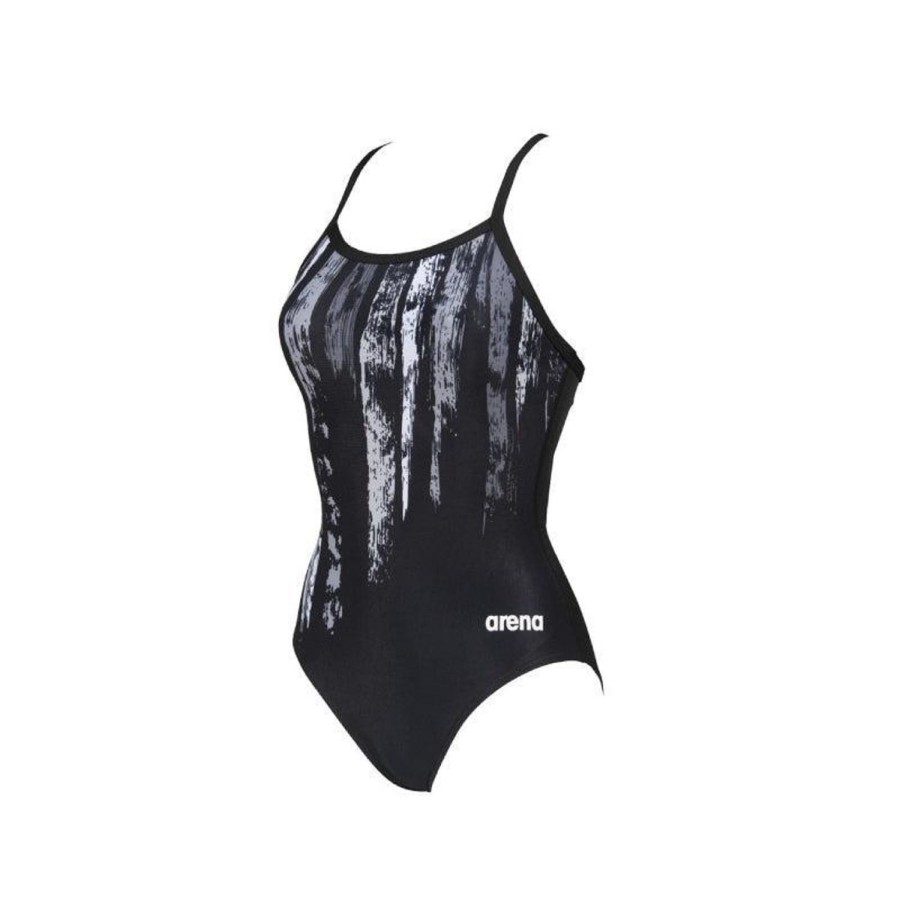 Women Arena One Piece Swimwear | Arena Painted Stripes Light Drop Back