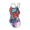 Women Arena One Piece Swimwear | Arena Allover Lace Back 750 Nvy/Multi