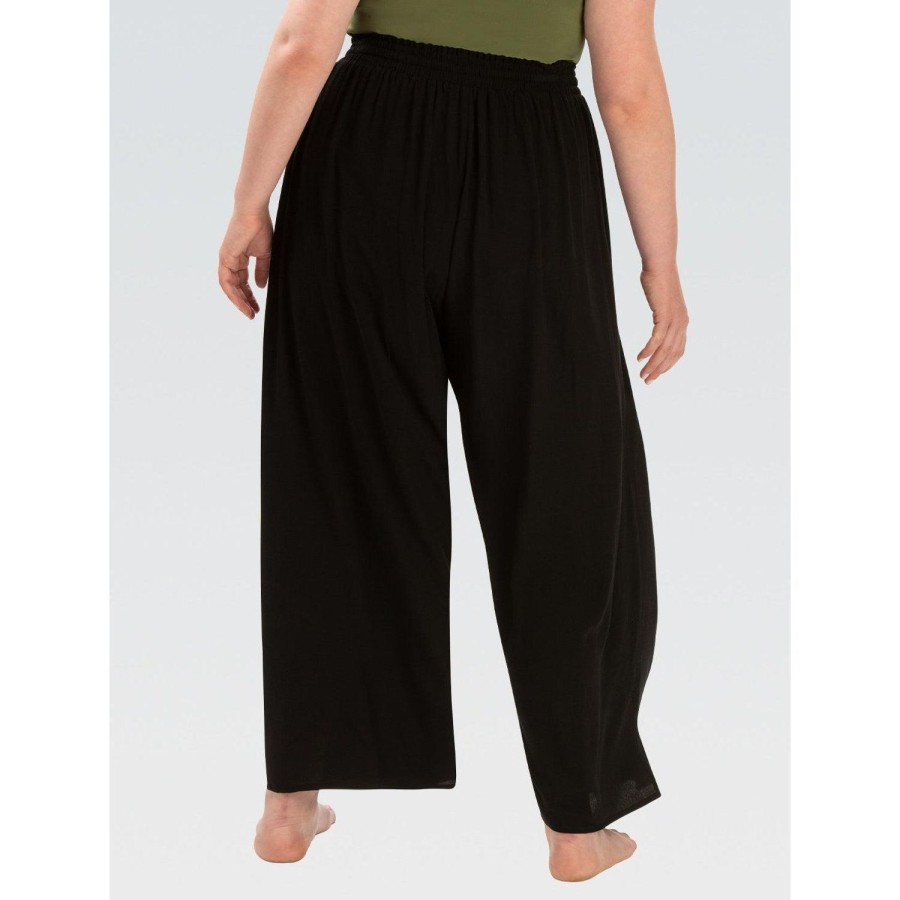 Women Dolfin Bottoms | Dolfin Solid Palazzo Pant Cover Up Black