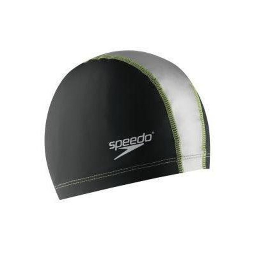 Equipment Speedo Swim Caps | Speedo Silicone Stretch Fit Swim Cap 985 Blk/Slv