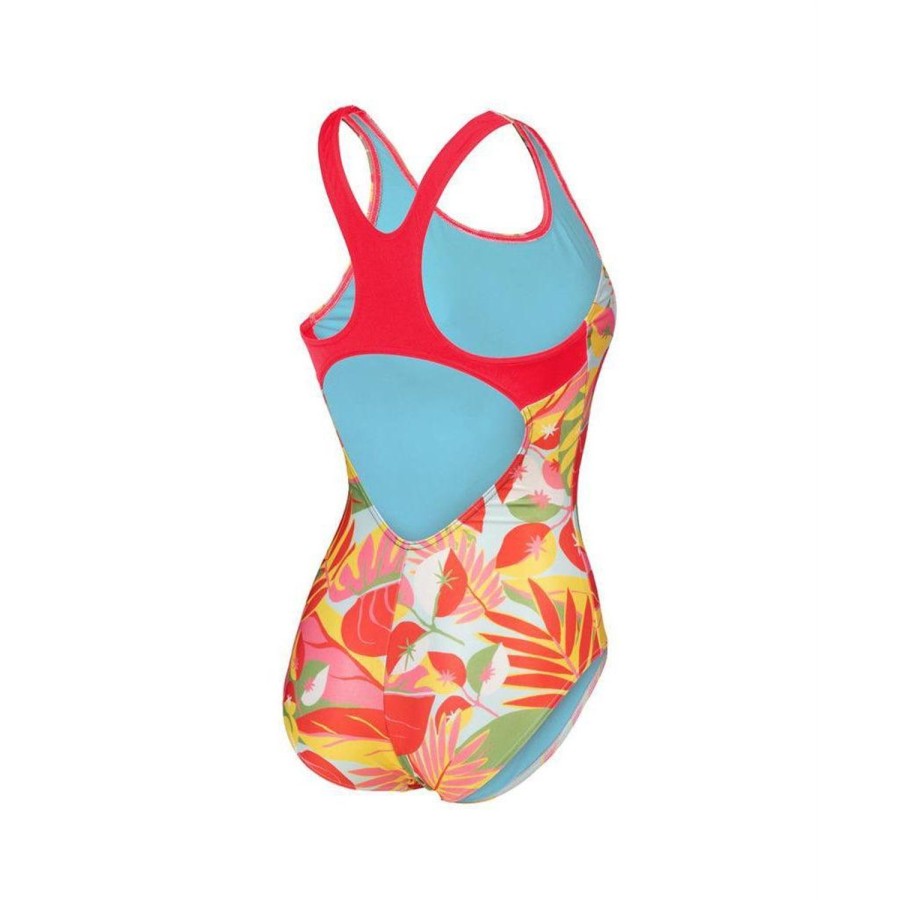 Women Arena One Piece Swimwear | Arena Tropic Control Pro Back 540 Fluo Red-Multi