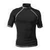 Women Watermen Shirts | Watermen Unisex Short Sleeve Rash Guard Black