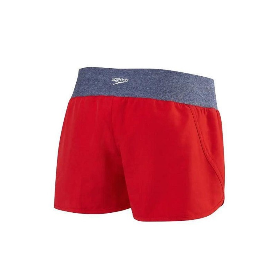 Women Speedo Bottoms | Speedo Guard Female Stretch Waistband Short 601 Red