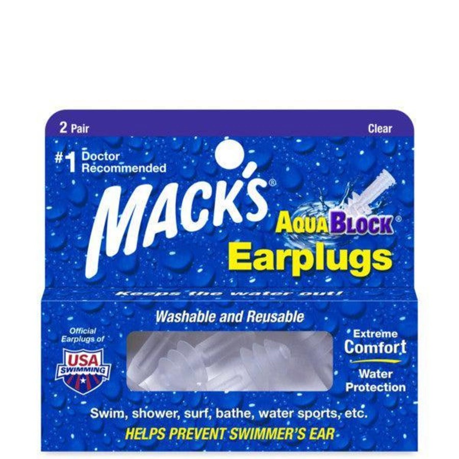 Bags & Accessories Mack's | Mack'S Aqua Block Silicone Earplugs-2 Pair