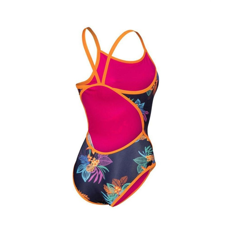 Women Arena One Piece Swimwear | Arena Toucan Super Fly Back 970 Nespola/Navy Multi