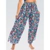 Women Dolfin Bottoms | Dolfin Bliss Printed Palazzo Pant Cover Up Blue