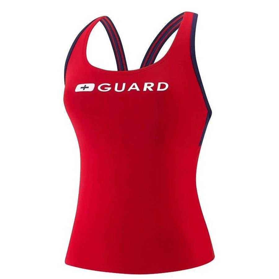 Women Speedo Women'S Two Piece Swimwear | Speedo Guard Tankini 623 Us Red