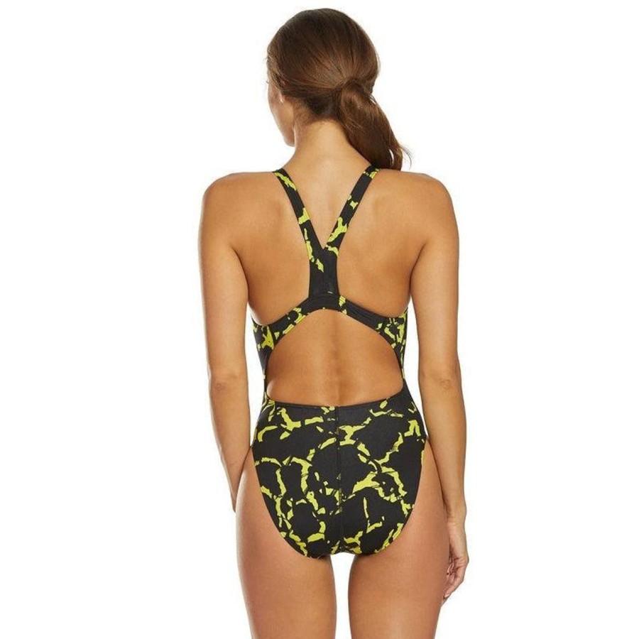 Women Speedo One Piece Swimwear | Speedo Wrack It Up Super Pro Back 722 Yellow