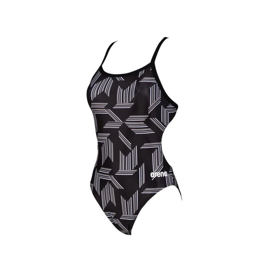 Women Arena One Piece Swimwear | Arena Puzzled Challenge Back