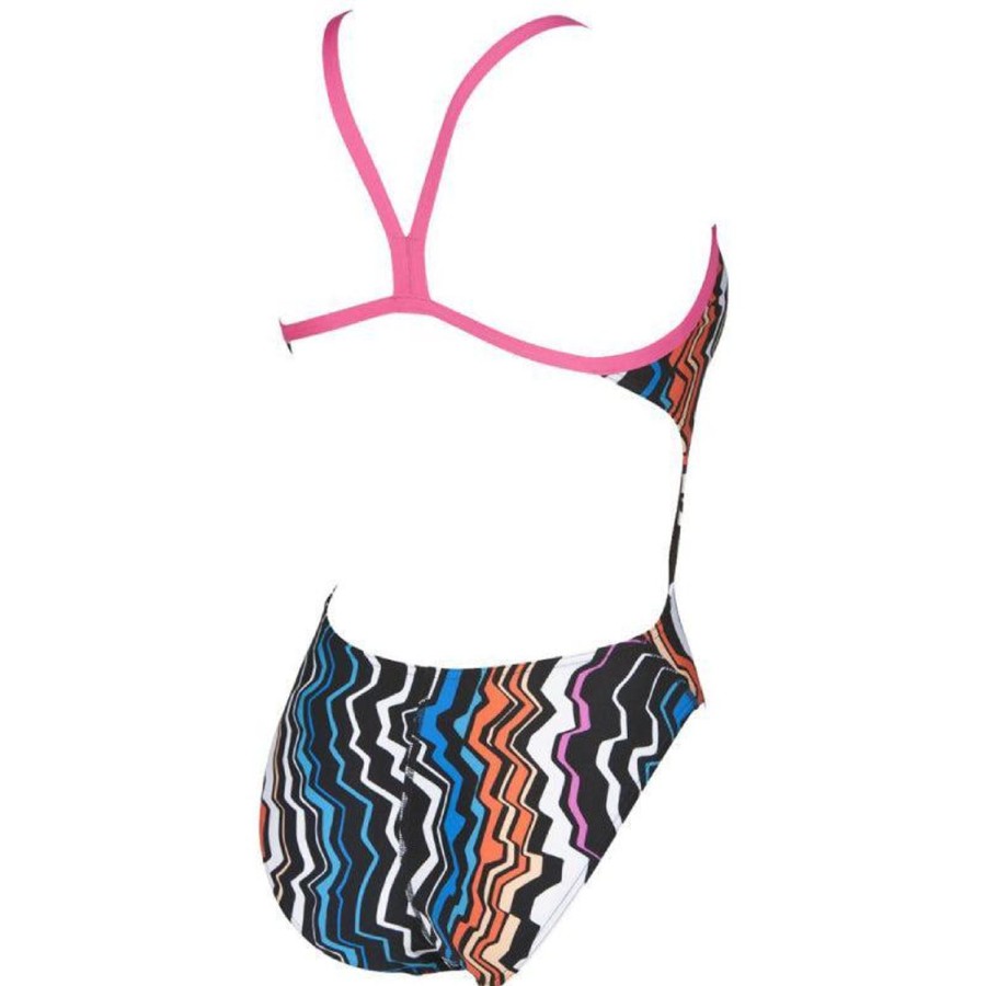 Women Arena One Piece Swimwear | Arena Zig Zag Challenge Back