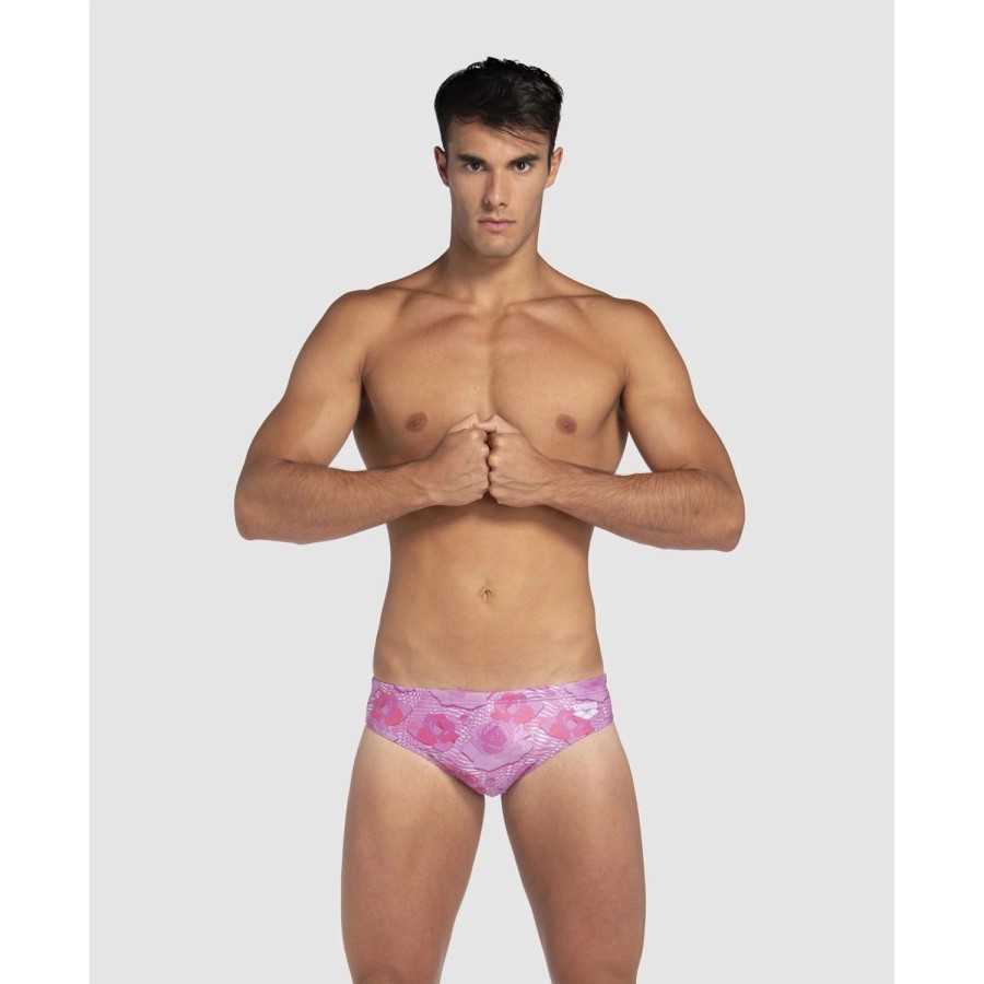 Men Arena Swim Briefs | Arena Breast Cancer Awareness Brief Wavy Roses