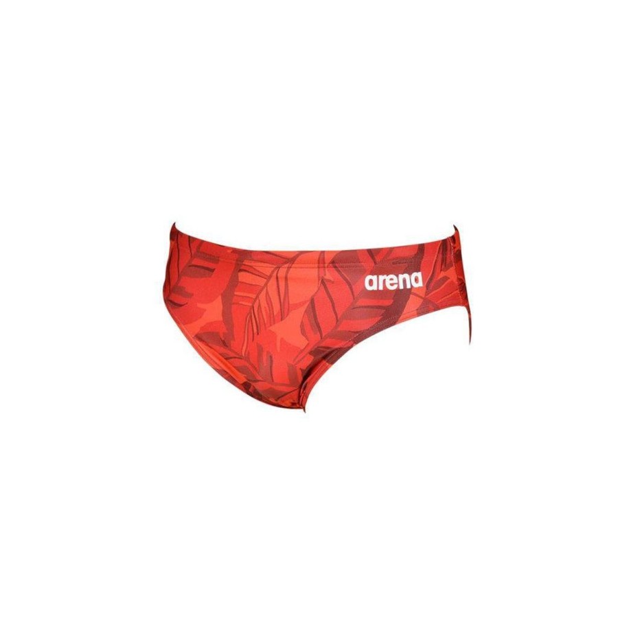 Men Arena Swim Briefs | Arena Tropicals Brief 450 Red-Red-Mul