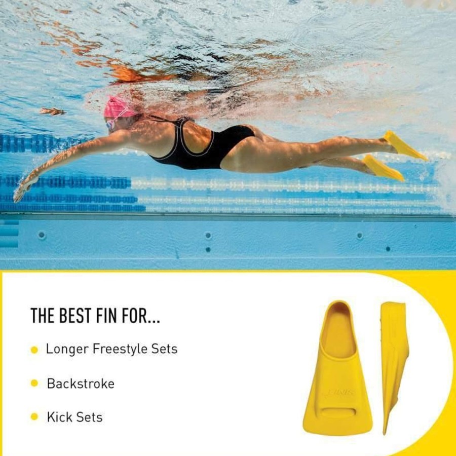 Equipment Finis Training Fins | Finis Zoomers Short Blade Swim Fins Gold