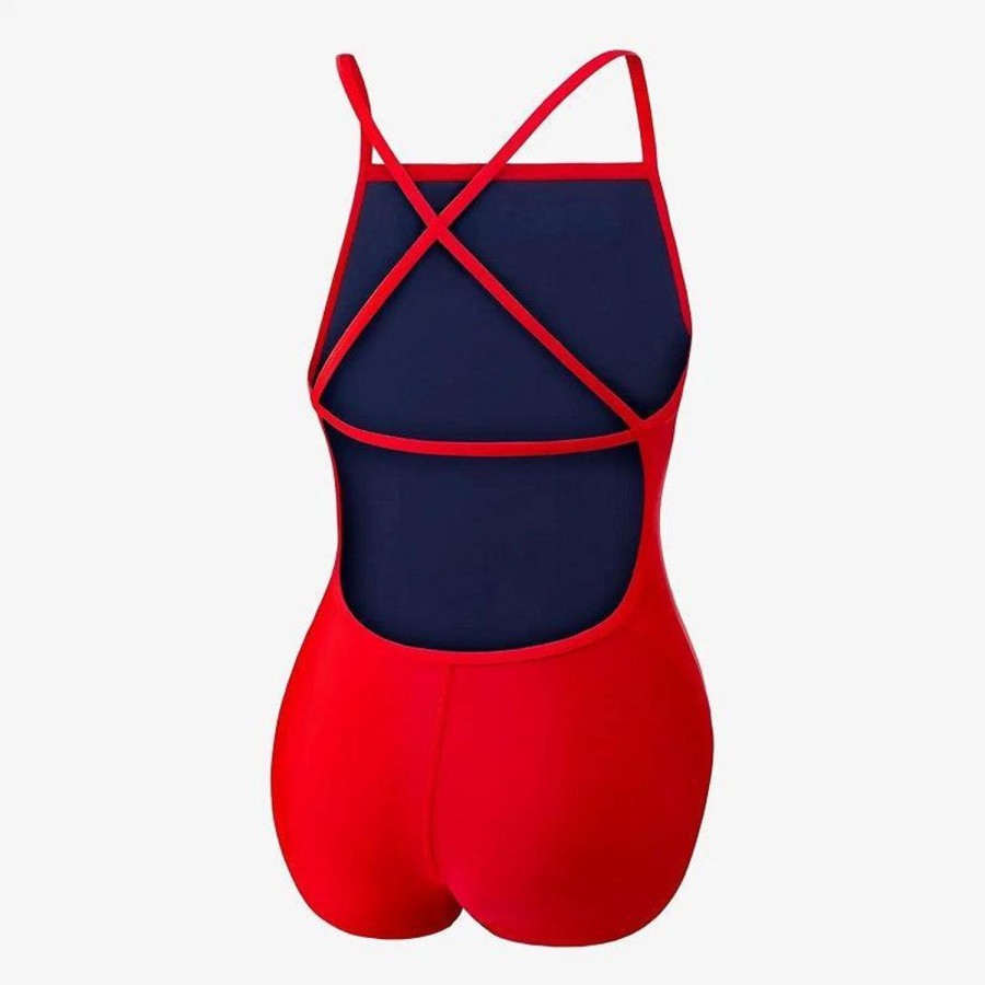 Women Speedo Women'S One Piece Swimwear | Speedo Guard Pro Lt Cross Back 601 Red