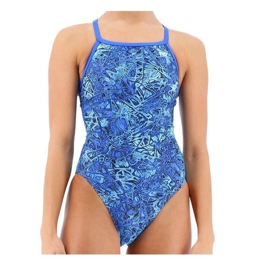 Women Tyr One Piece Swimwear | Tyr Nebulous Diamondfit 420 Blue